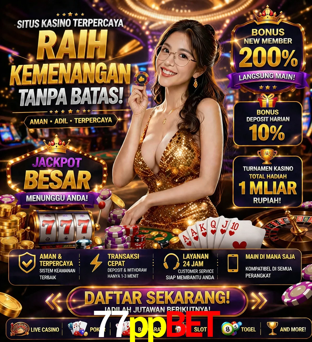 Roleta e blackjack 77ppbet